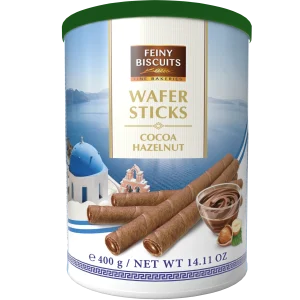 Вафельні рулетики з какао-фундуковим кремом 400г