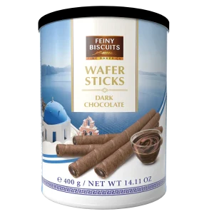 Вафельні рулетики з кремом з чорного шоколаду 400г